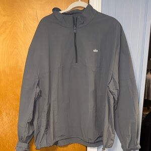 ALO Yoga Men's Charcoal Windbreaker